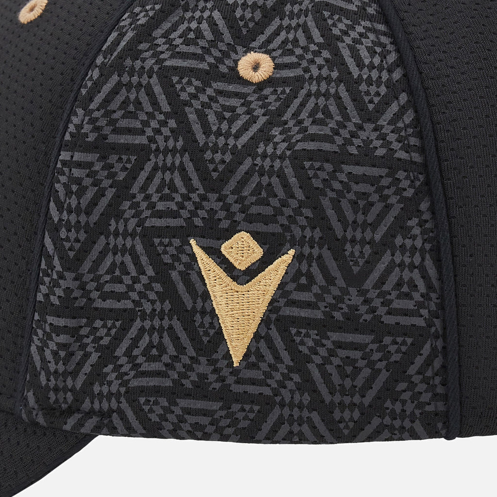 Welsh Rugby WRU World Rugby Macron 2024/25 Men Black Adjustable Hat product image 3, provided for visual reference and