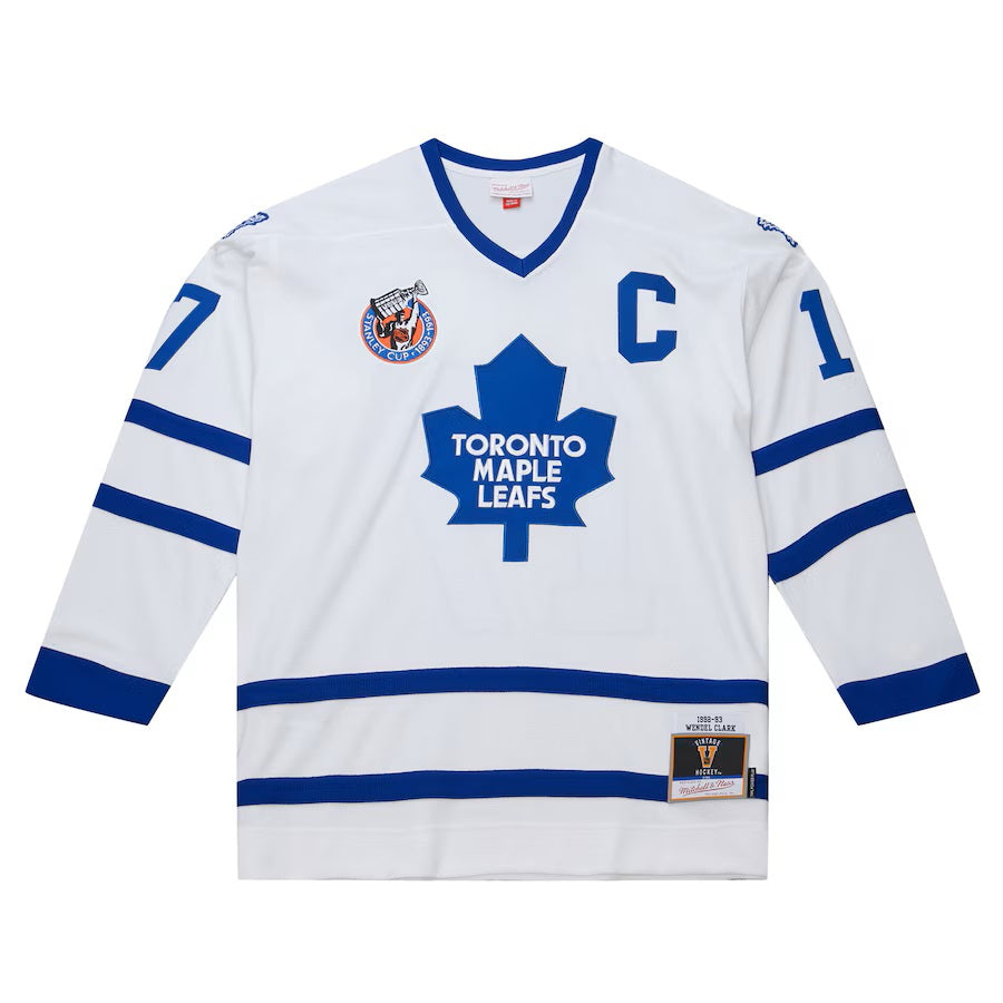 Wendel Clark Toronto Maple Leafs NHL Mitchell & Ness Men White 1992 Power Play Authentic Jersey product image 2, provided