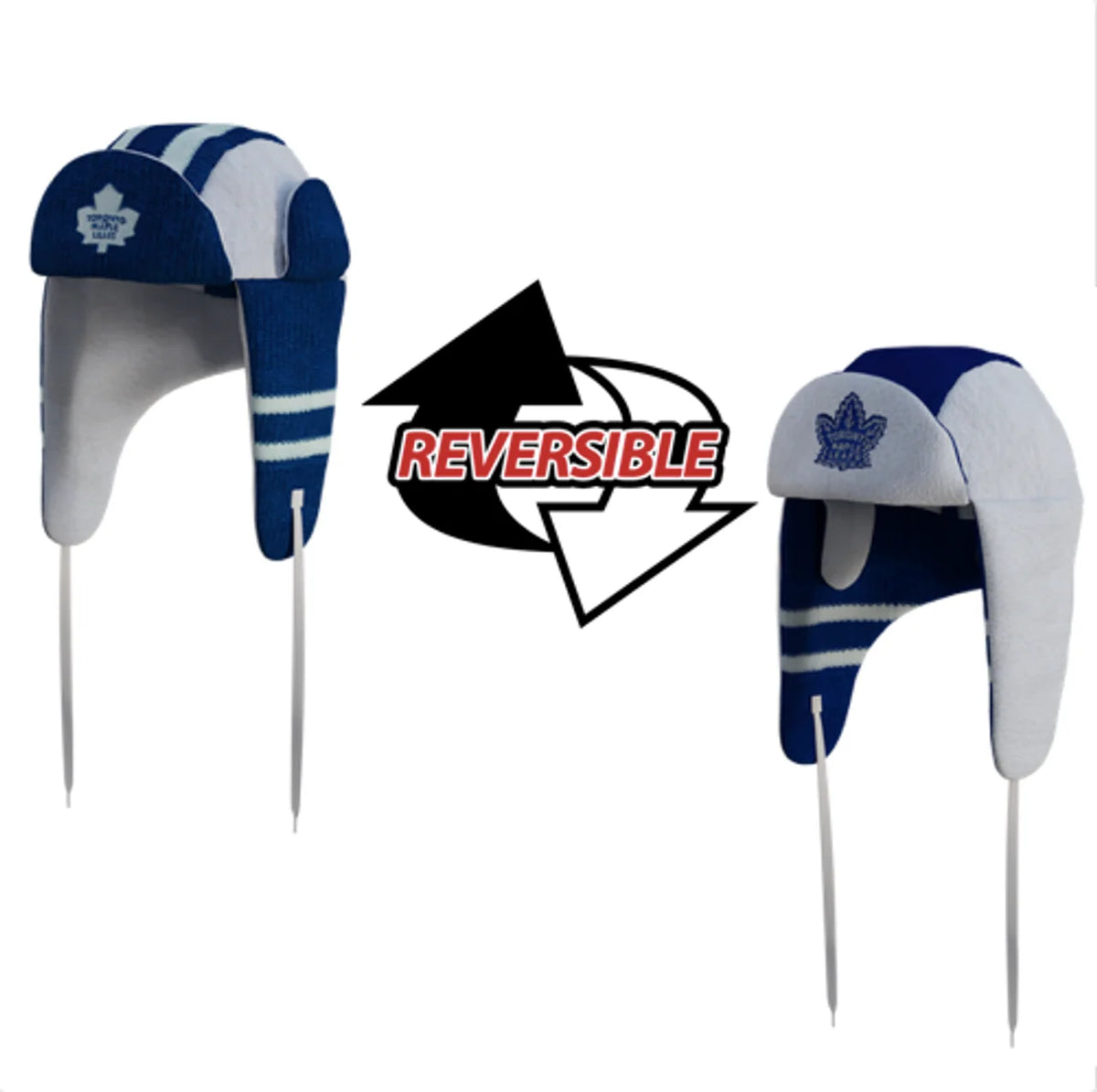 Toronto Maple Leafs NHL Hockey Sockey Men Royal Reversible Trapper product image 2, provided for visual reference and