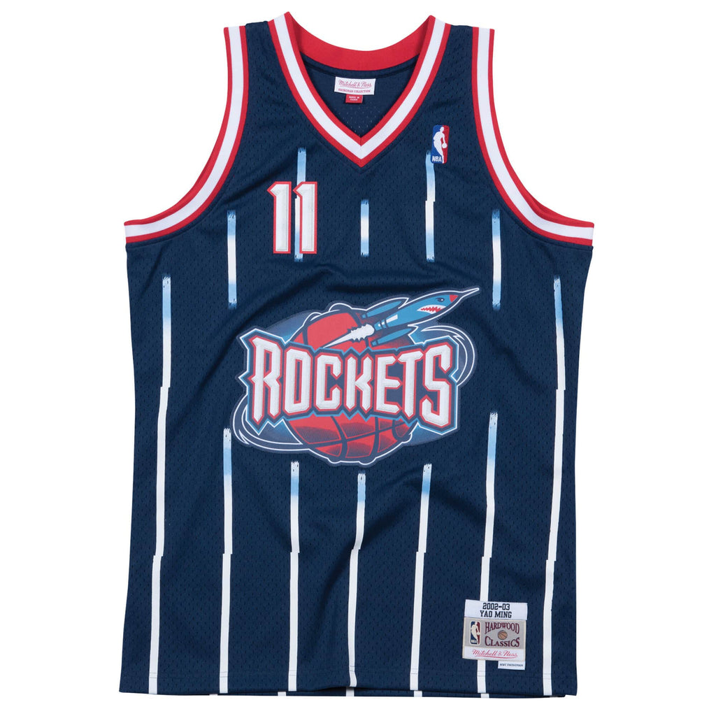 Yao Ming Houston Rockets NBA Mitchell & Ness Men Navy 2002-03 Hardwood Classics Swingman Jersey product image 2, provided