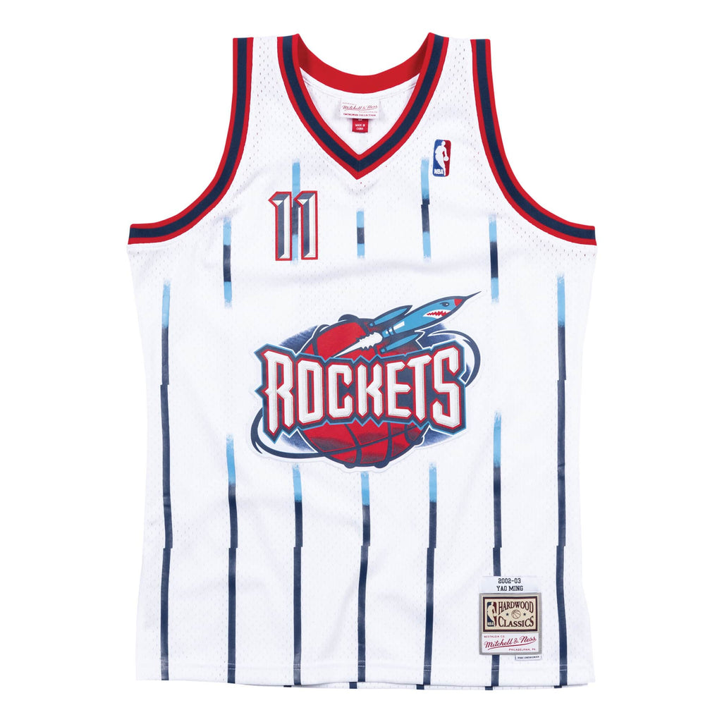 Yao Ming Houston Rockets NBA Mitchell & Ness Men White 2002-03 Hardwood Classics Swingman Jersey product image 2, provided