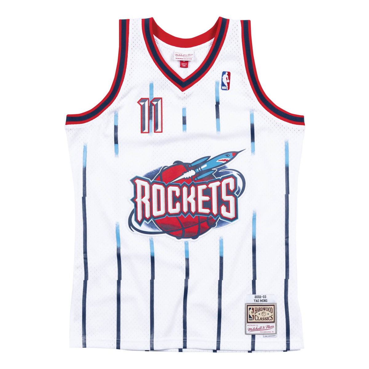 Yao Ming Houston Rockets NBA Mitchell & Ness Men White 2002-03 Hardwood Classics Swingman Jersey product image 2, provided