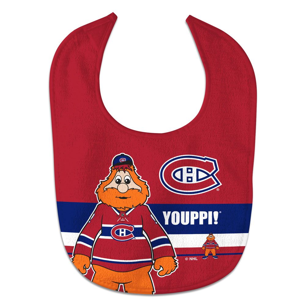 Youppi Montreal Canadiens NHL WinCraft Little Fan All Pro Baby Bib product image 1, provided for visual reference and