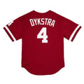 Lenny Dykstra Philadelphia Phillies MLB Mitchell & Ness Men Burgundy 1991 Authentic Pullover Jersey product image 1,