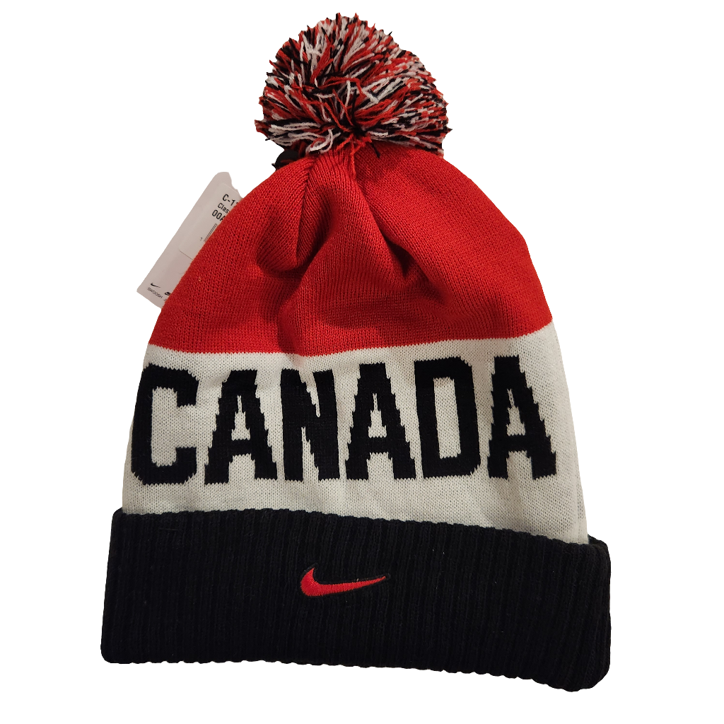 Canada Soccer FIFA Nike Classic Striped Beanie Cuff Knit Hat product image 2, provided for visual reference and product