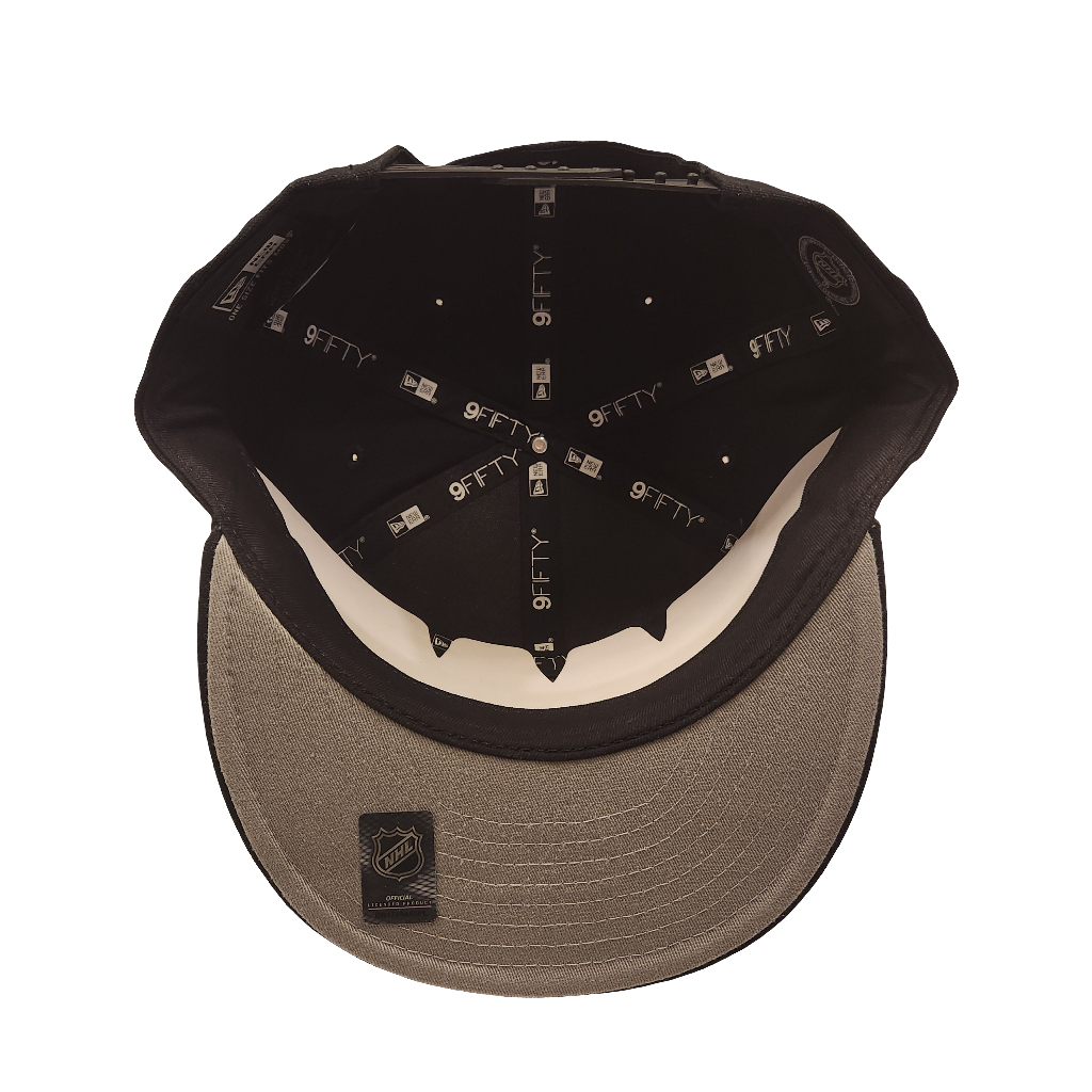 Montreal Canadiens NHL New Era Men Black on Black 9Fifty Split Panel Cotton Canvas Snapback product image 5, provided for
