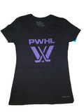 PWHL Bauer Women Black Graphic Logo T-Shirt product image 1, provided for visual reference and product detail review