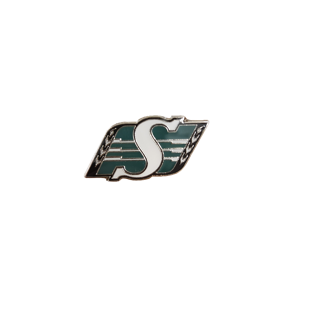Saskatchewan Roughriders CFL TSV Logo Lapel Pin product image 1, provided for visual reference and product detail review