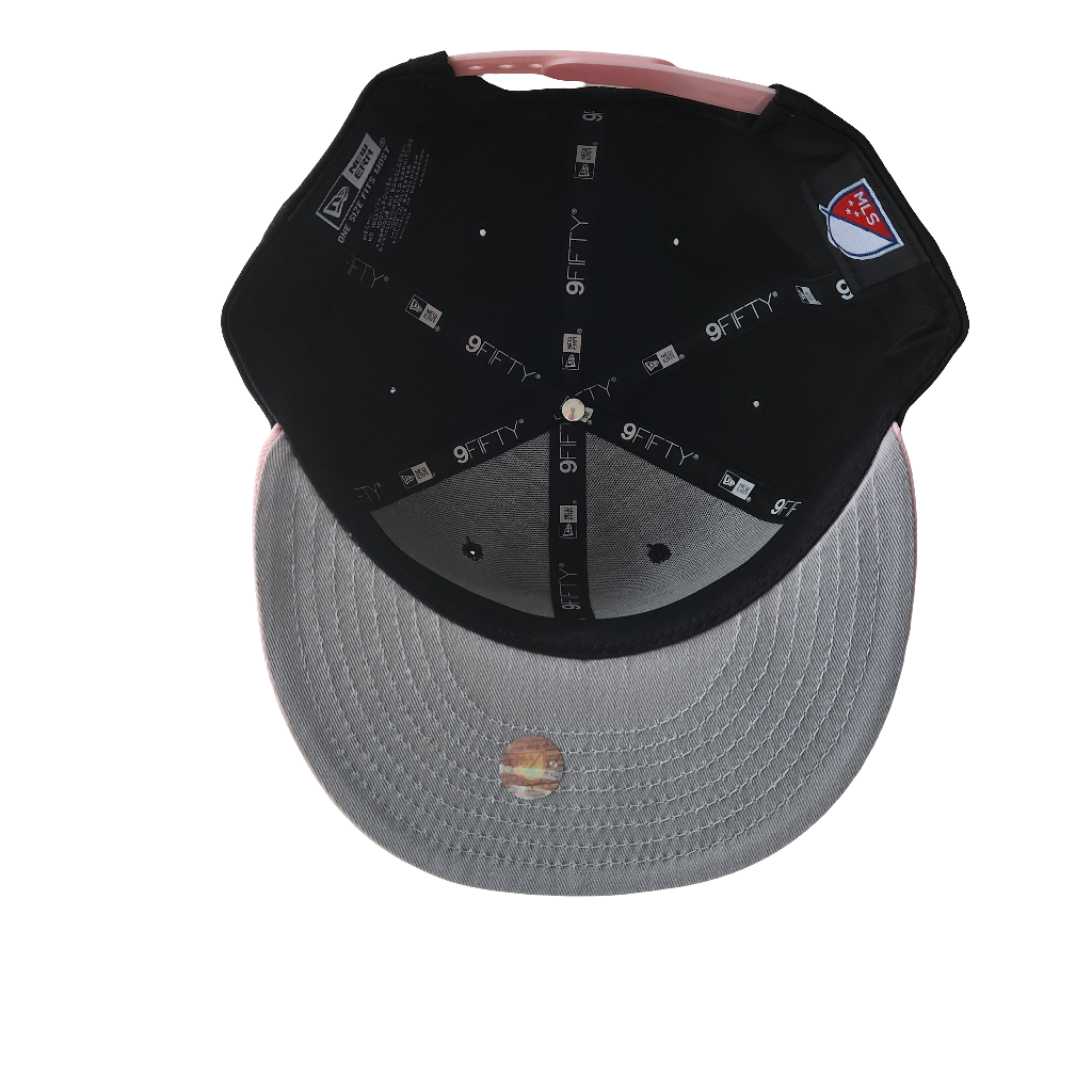 Inter Miami FC MLS New Era Men Black/Pink 9Fifty Two Tone Snapback product image 3, provided for visual reference and