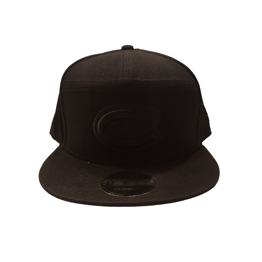 Montreal Canadiens NHL New Era Men Black on Black 9Fifty Split Panel Cotton Canvas Snapback product image 2, provided for