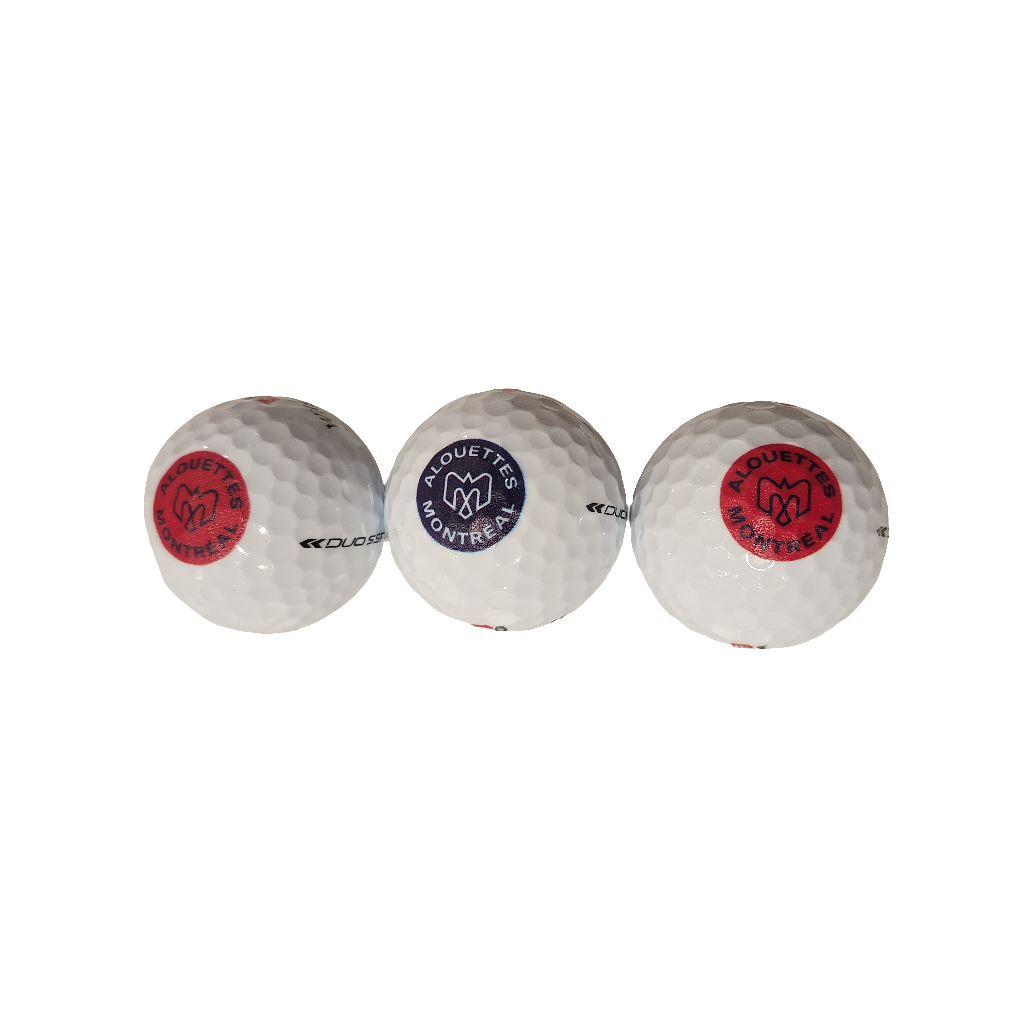 Montreal Alouettes CFL Golf Ball 3 Pack Set product image 1, provided for visual reference and product detail review