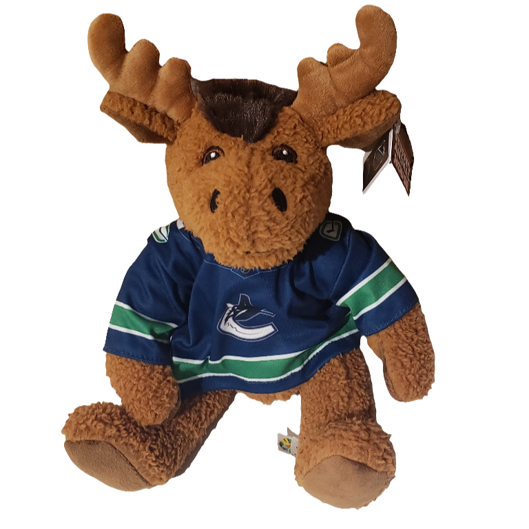 Moose Vancouver Canucks NHL Stuffed Animal House 10" Curly Gritter product image 1, provided for visual reference and