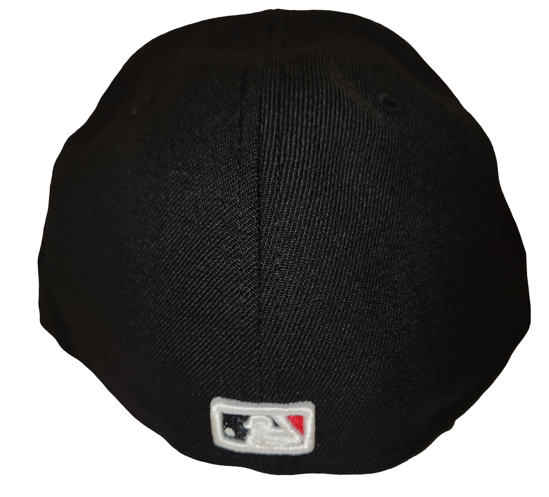 Toronto Blue Jays MLB New Era Men Black White 59Fifty Red Leaf Fitted Hat product image 5, provided for visual reference and