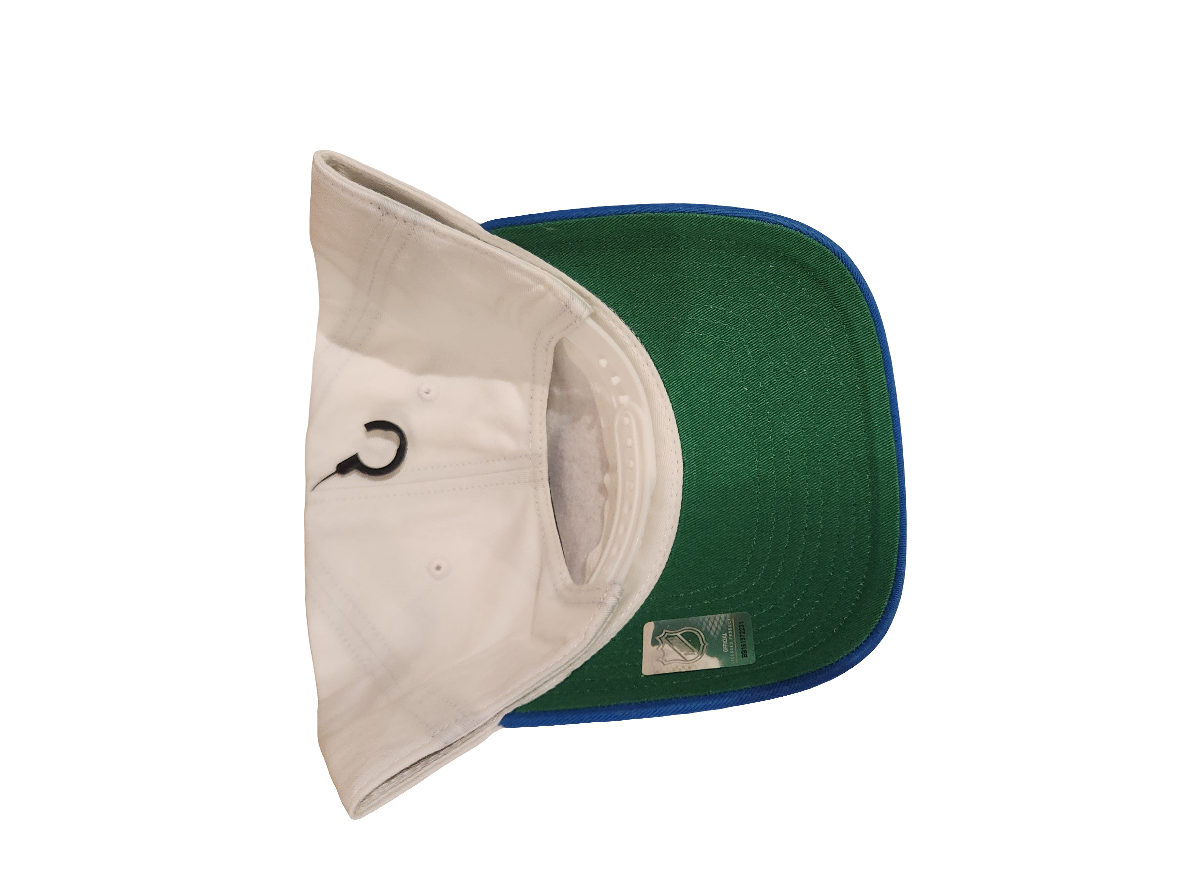Quebec Nordiques NHL 47 Brand Men White Double Header Clean Up Adjustable Hat product image 4, provided for visual reference