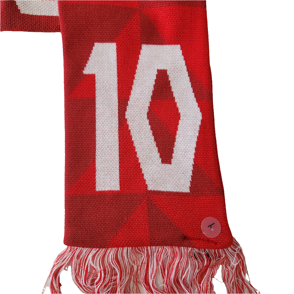 Ashley Lawrence Canada Soccer FIFA Nike Red Jacquard Player Scarf product image 2, provided for visual reference and product