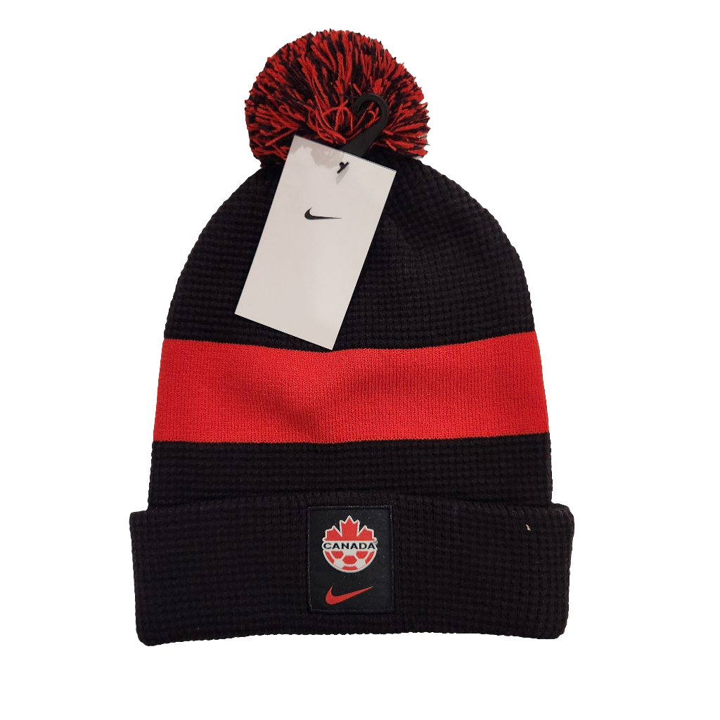 Canada Soccer FIFA Nike Classic Sideline 2021 Pom Beanie Cuff Knit Hat product image 1, provided for visual reference and