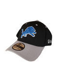 Detroit Lions MLB New Era Men Black Grey 39Thirty Perforated Stretch Fit Hat product image 1, provided for visual reference