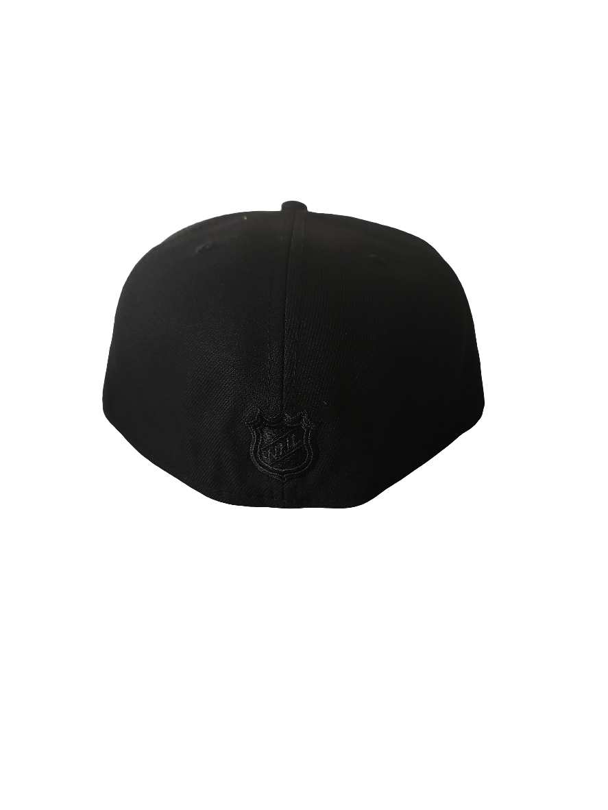 Toronto Maple Leafs NHL New Era Men Black on Black 59Fifty Fitted Hat product image 6, provided for visual reference and