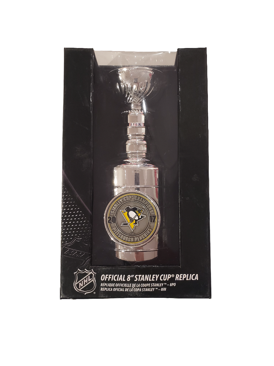 Pittsburgh Penguins NHL TSV 2017 Stanley Cup Champions 8" Replica Trophy product image 1, provided for visual reference and