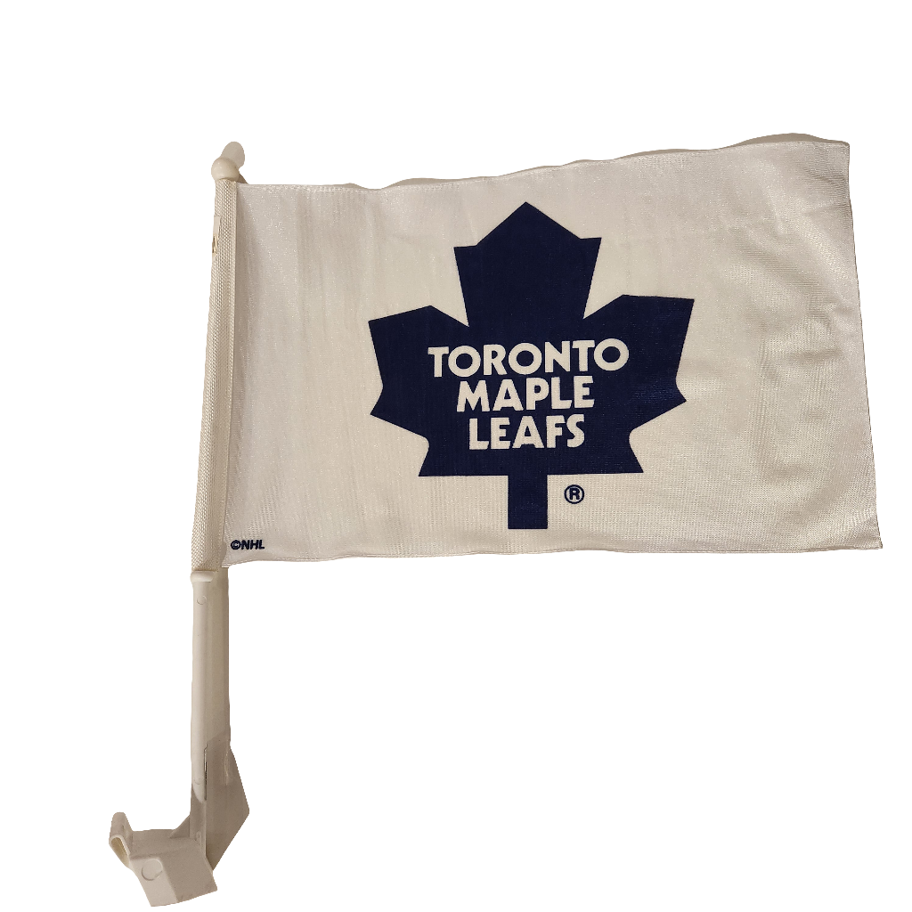 Toronto Maple Leafs NHL White Car Flag product image 1, provided for visual reference and product detail review