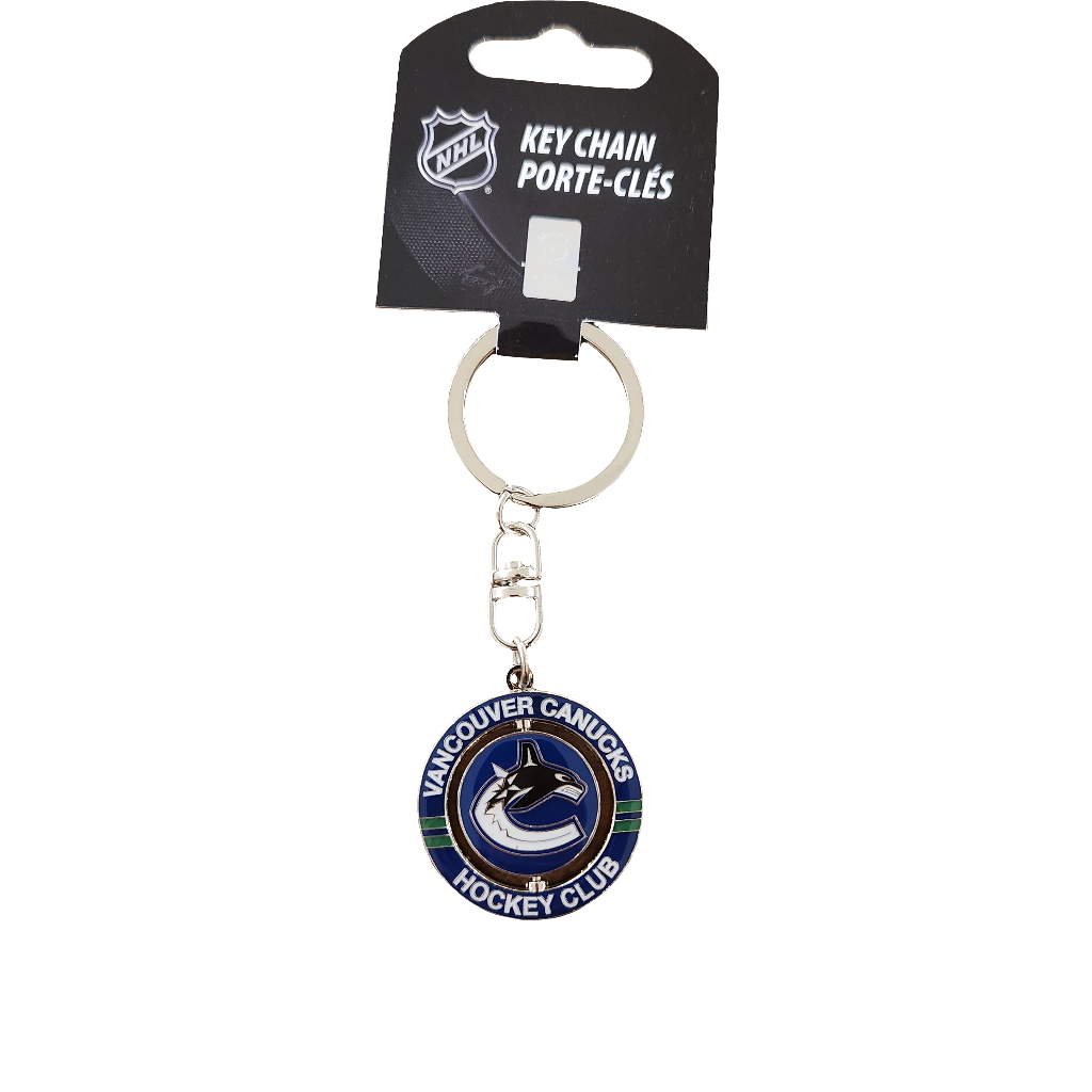Vancouver Canucks NHL TSV Spinner Keychain product image 1, provided for visual reference and product detail review