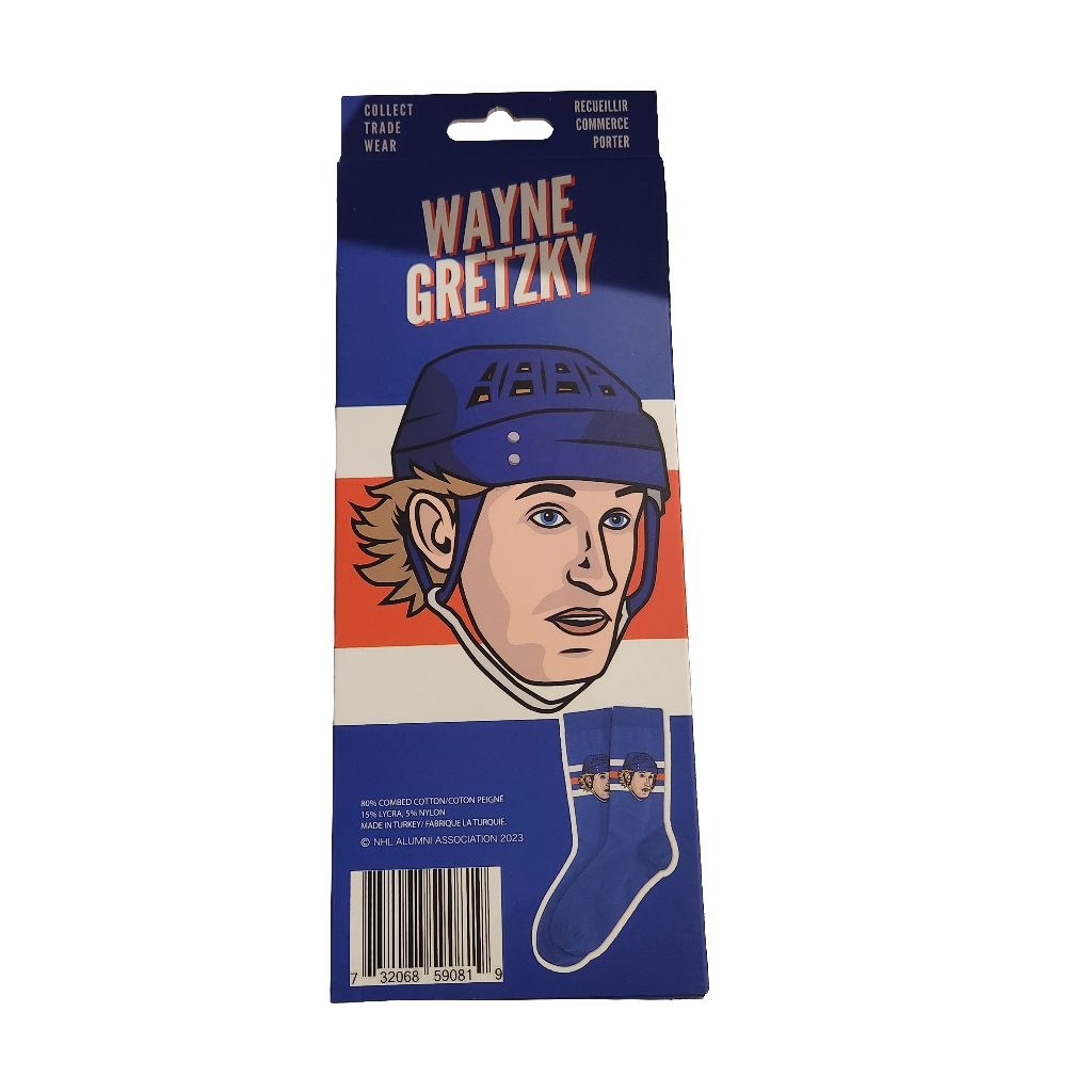 Wayne Gretzky Edmonton Oilers NHL Major League Socks Men Royal Crew Socks product image 3, provided for visual reference and