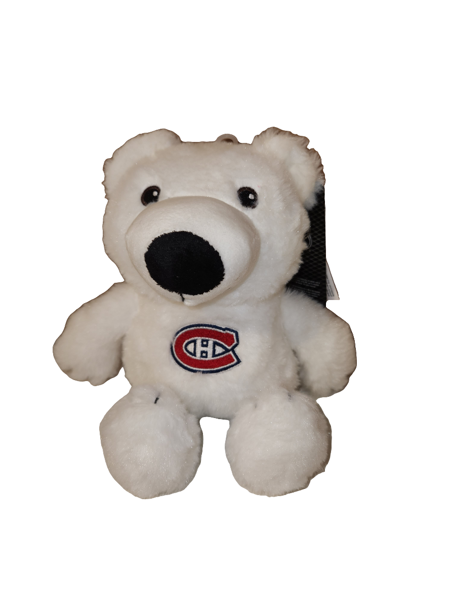 Montreal Canadiens NHL FOCO Team Logo Plush Polar Bear product image 1, provided for visual reference and product detail
