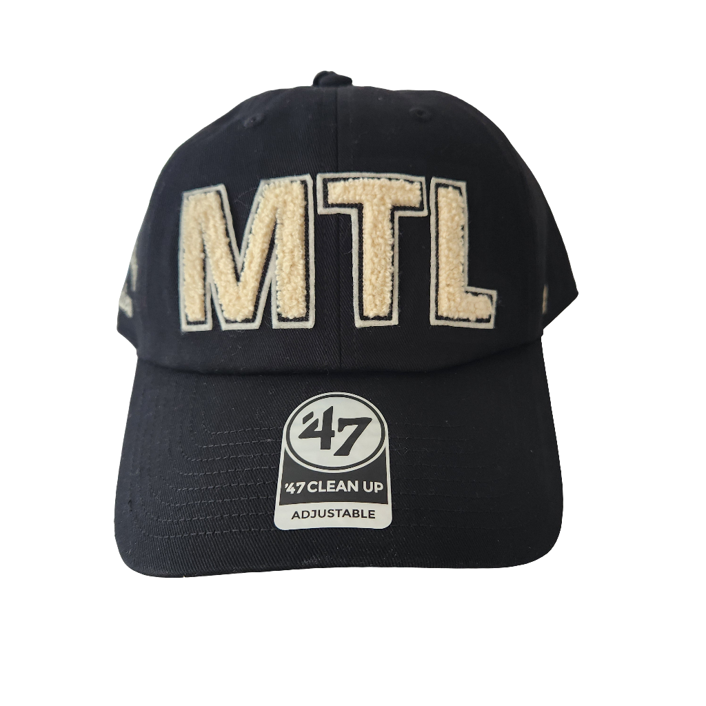Montreal Canadiens NHL 47 Brand Black Zoey Adjustable Clean Up Hat product image 2, provided for visual reference and