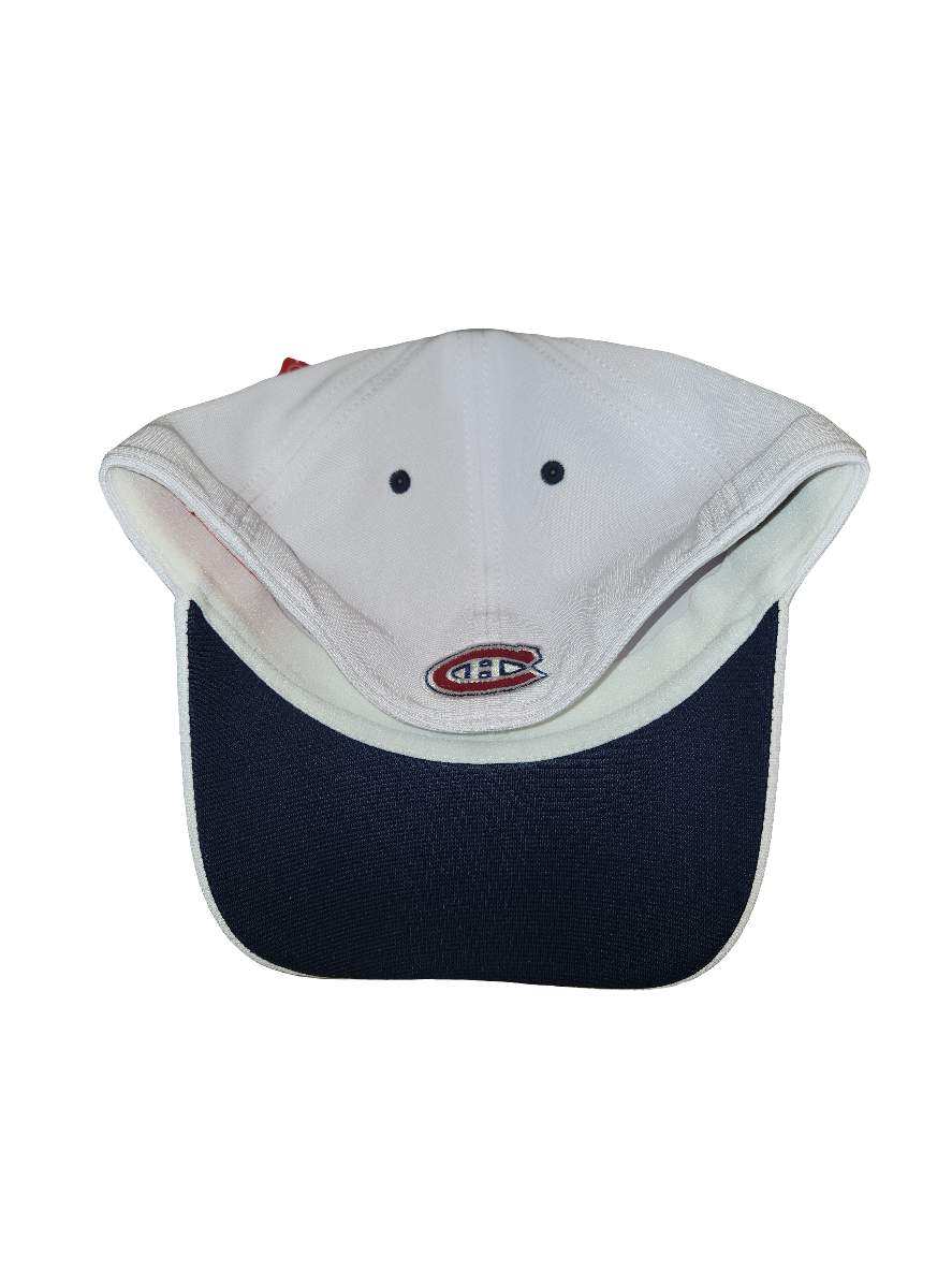 Montreal Canadiens NHL American Needle Men White E-Boss Stretch Fit Hat product image 4, provided for visual reference and