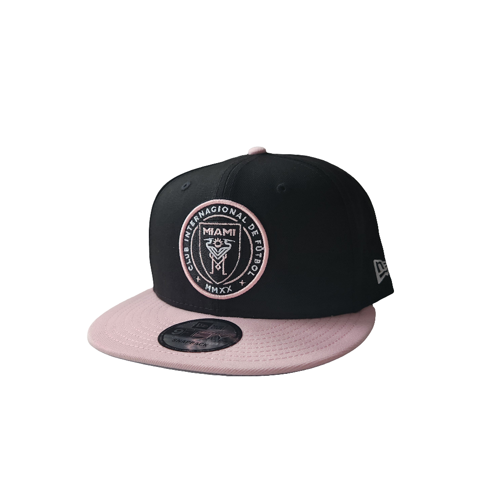 Inter Miami FC MLS New Era Men Black/Pink 9Fifty Two Tone Snapback product image 1, provided for visual reference and