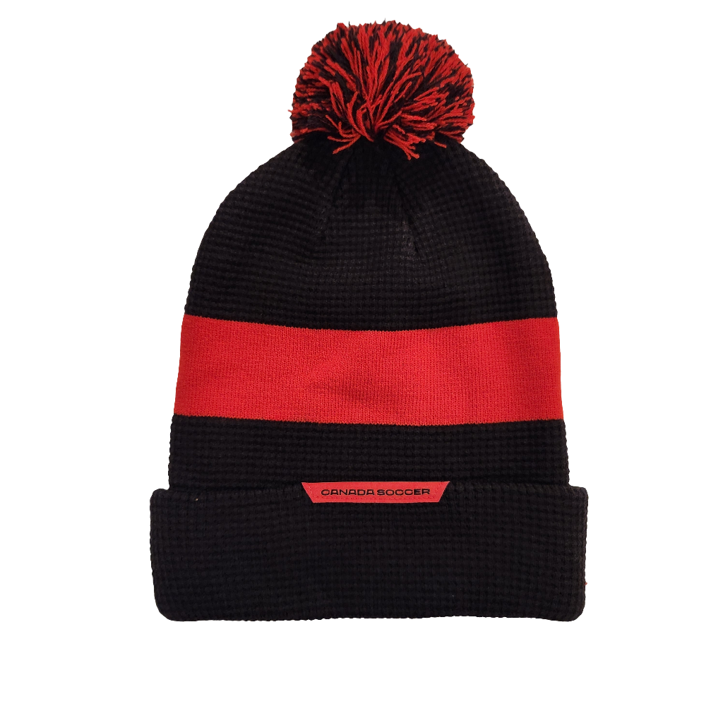Canada Soccer FIFA Nike Classic Sideline 2021 Pom Beanie Cuff Knit Hat product image 2, provided for visual reference and