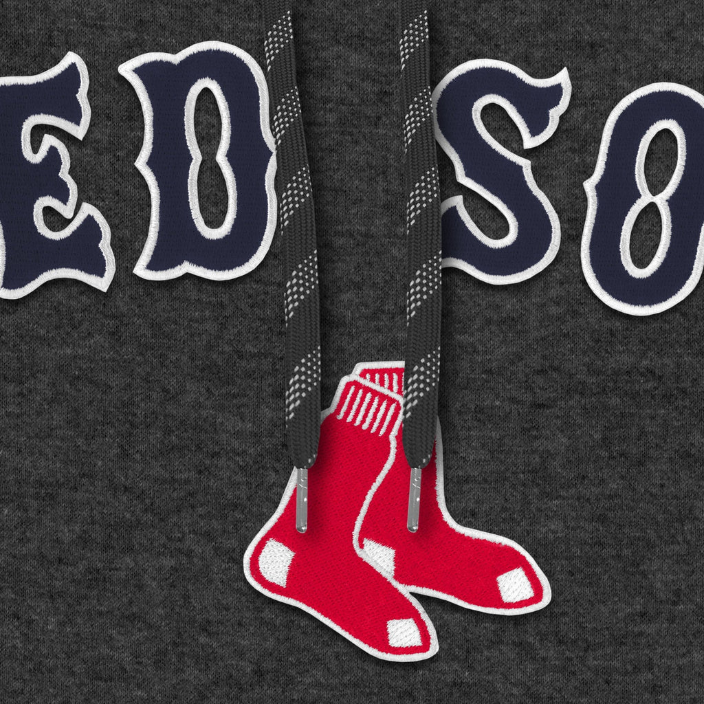 Boston Red Sox MLB Bulletin Men Charcoal Express Twill Home Field Hoodie product image 2, provided for visual reference and