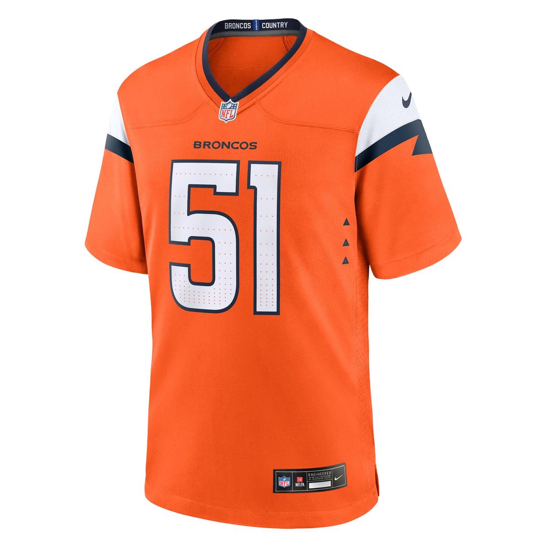 Denver Broncos Que Robinson Nike Orange Game Jersey product image 2