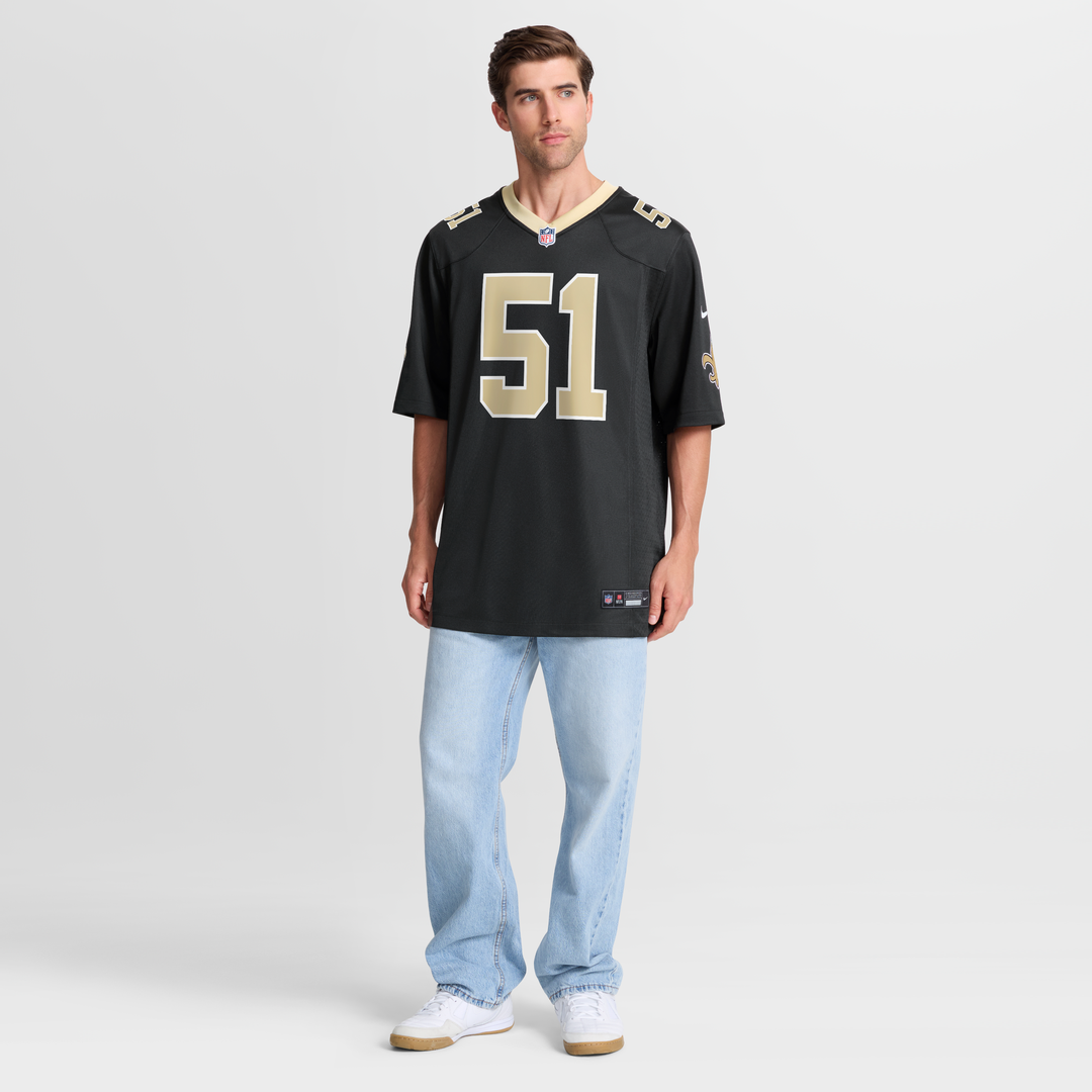 New Orleans Saints Cesar Ruiz Nike Black Game Jersey product image 7