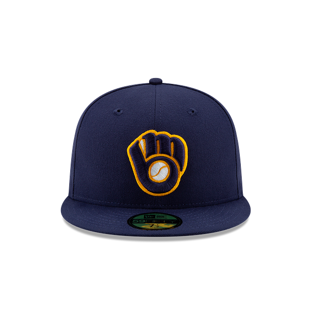 Milwaukee Brewers MLB New Era Men Navy 59Fifty Authentic Collection Alternate Fitted Hat product image 5, provided for