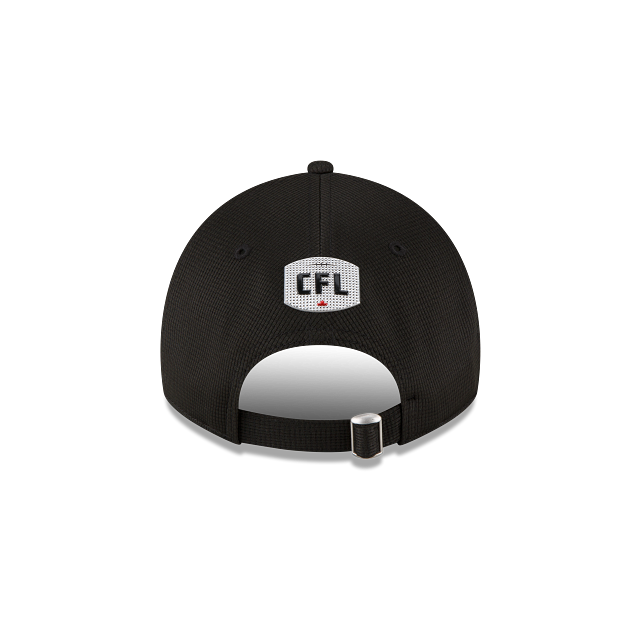 BC Lions CFL New Era Men Black 9Twenty Adjustable Hat product image 2, provided for visual reference and product detail
