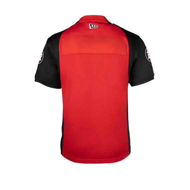 Ottawa RedBlacks CFL New Era Men Red Third Replica Jersey product image 2, provided for visual reference and product detail