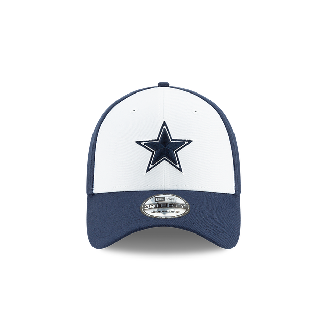 Dallas Cowboys NFL New Era Men White Navy 39Thirty Team Classic Stretch Fit Hat product image 6, provided for visual