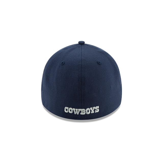Dallas Cowboys NFL New Era Men White Navy 39Thirty Team Classic Stretch Fit Hat product image 2, provided for visual
