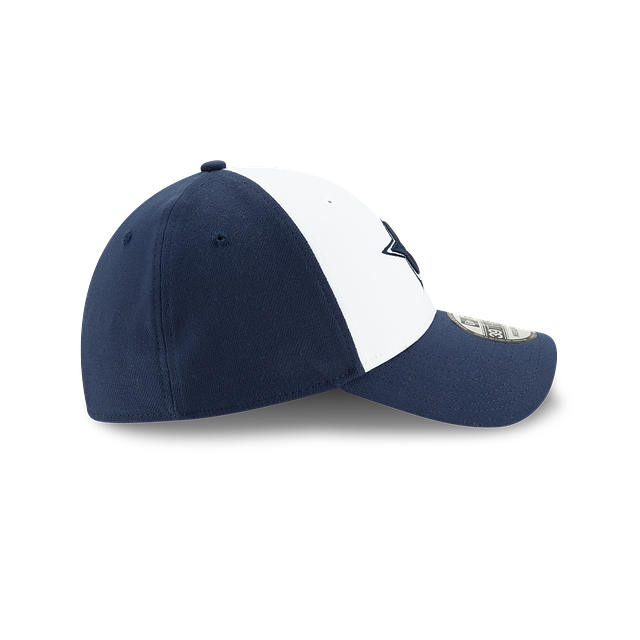 Dallas Cowboys NFL New Era Men White Navy 39Thirty Team Classic Stretch Fit Hat product image 3, provided for visual