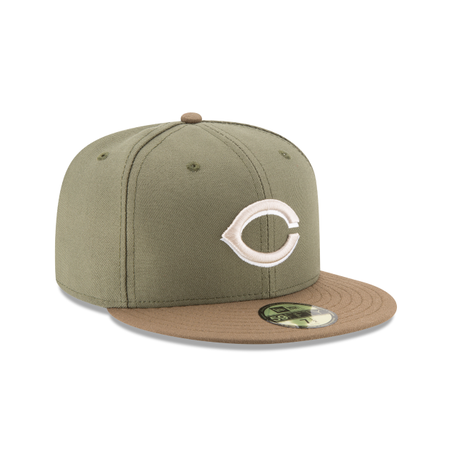 Cincinnati Reds MLB New Era Men Olive 59Fifty Authentic Collection Alternate 2 Fitted Hat product image 6, provided for