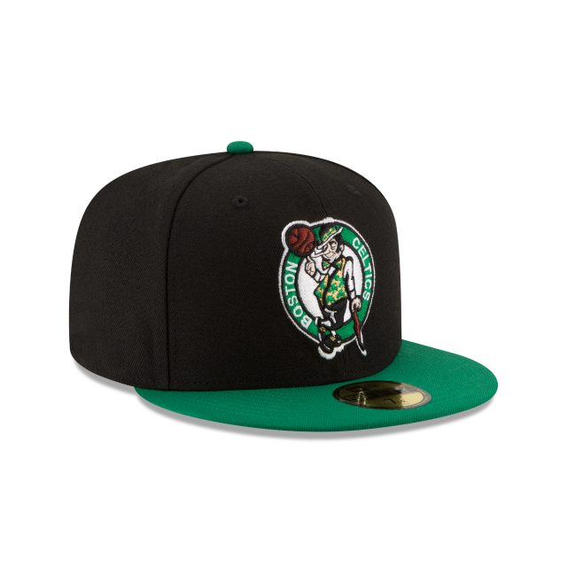 Boston Celtics NBA New Era Men Black/Green 59Fifty Two Tone Fitted Hat product image 6, provided for visual reference and