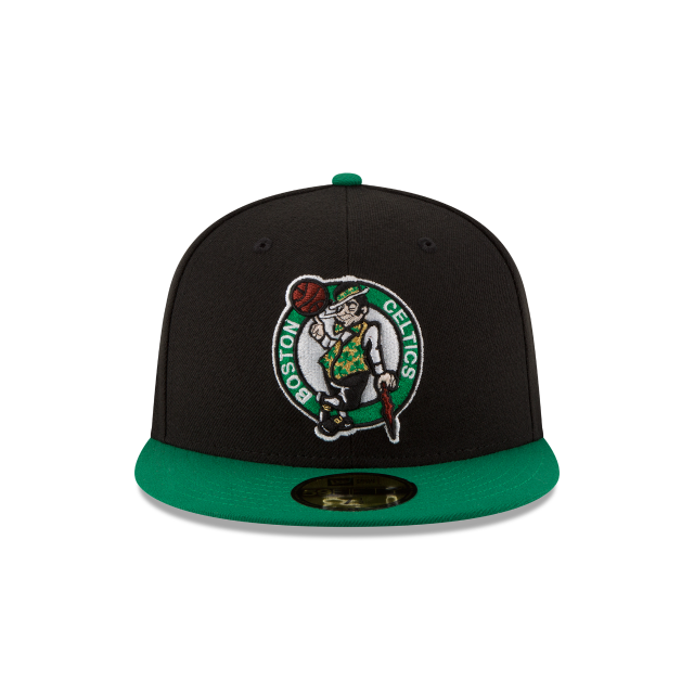 Boston Celtics NBA New Era Men Black/Green 59Fifty Two Tone Fitted Hat product image 5, provided for visual reference and