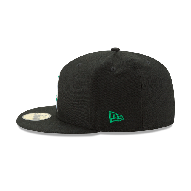 Boston Celtics NBA New Era Men Black 59Fifty Alternate Fitted Hat product image 4, provided for visual reference and product