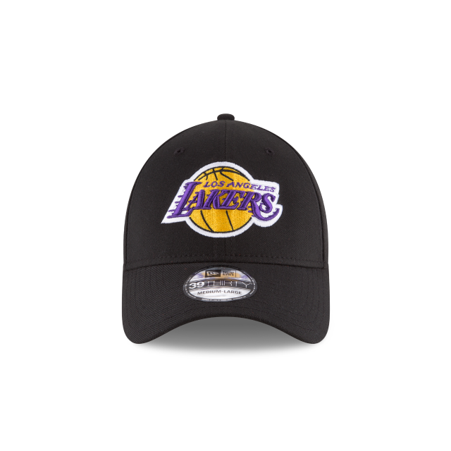 Los Angeles Lakers NBA New Era Men Black 39Thirty Team Classic Stretch Fit Hat product image 5, provided for visual