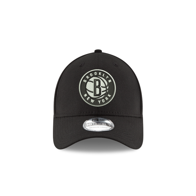 Brooklyn Nets NBA New Era Men Black 39Thirty Team Classic Stretch Fit Hat product image 3, provided for visual reference and