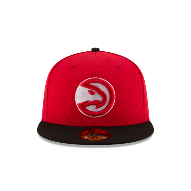 Atlanta Hawks NBA New Era Men Red/Black 59Fifty Two Tone Fitted Hat product image 5, provided for visual reference and