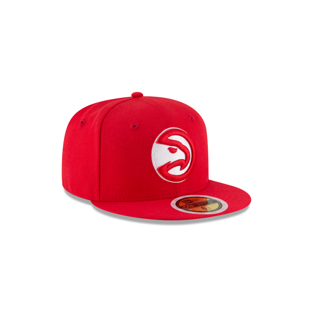Atlanta Hawks NBA New Era Youth Red 59Fifty Basic Fitted Hat product image 6, provided for visual reference and product