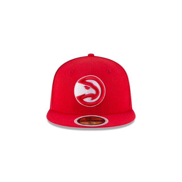 Atlanta Hawks NBA New Era Youth Red 59Fifty Basic Fitted Hat product image 5, provided for visual reference and product