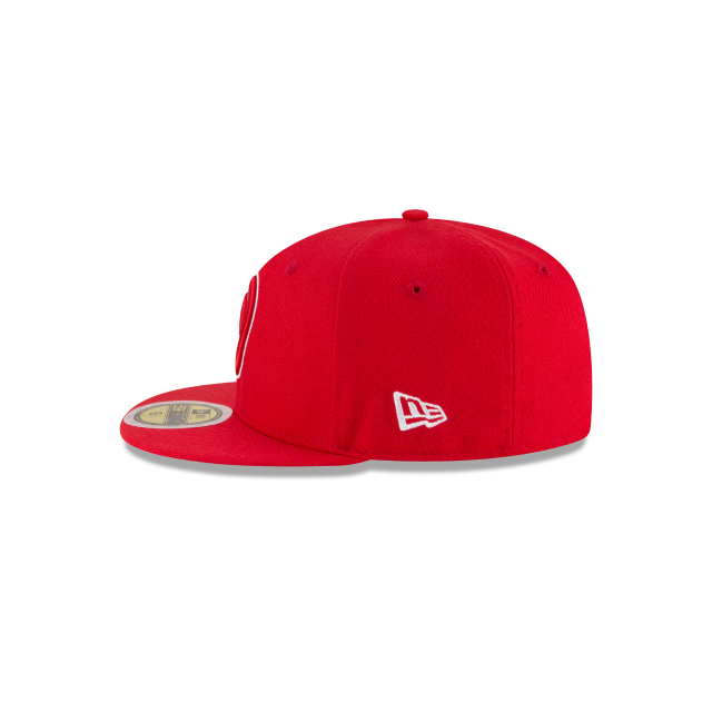 Atlanta Hawks NBA New Era Youth Red 59Fifty Basic Fitted Hat product image 4, provided for visual reference and product